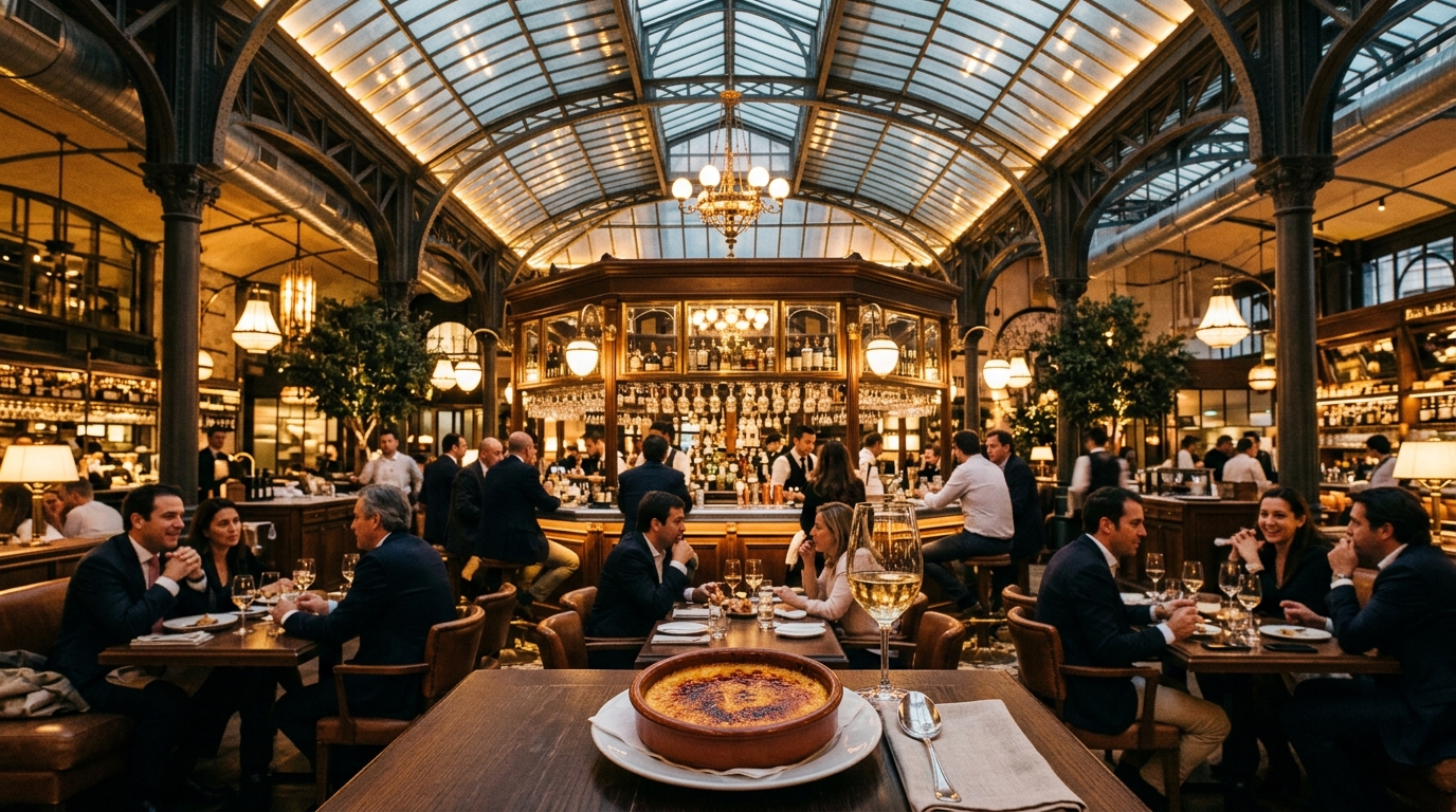 El Nacional Barselona Tarihi Cam Kubbe ve Crema Catalana