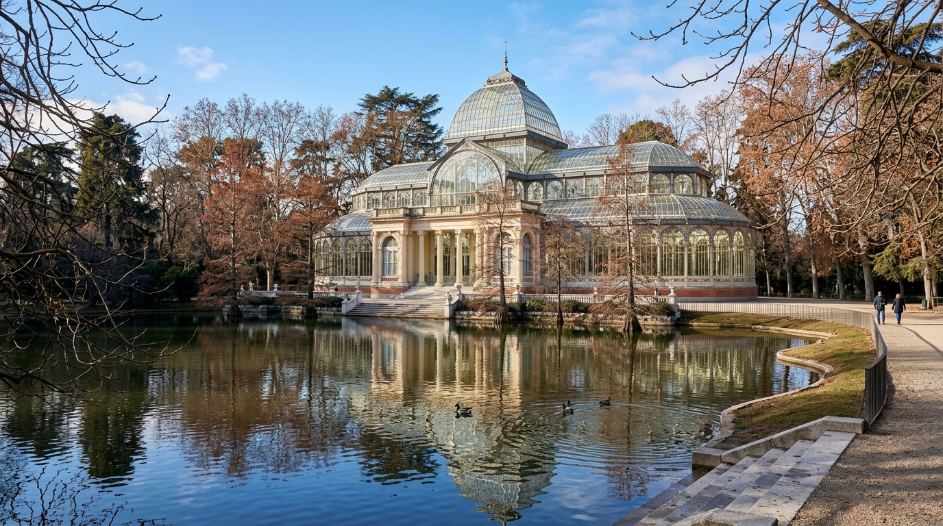 Parque del Retiro Palacio de Cristal Madrid