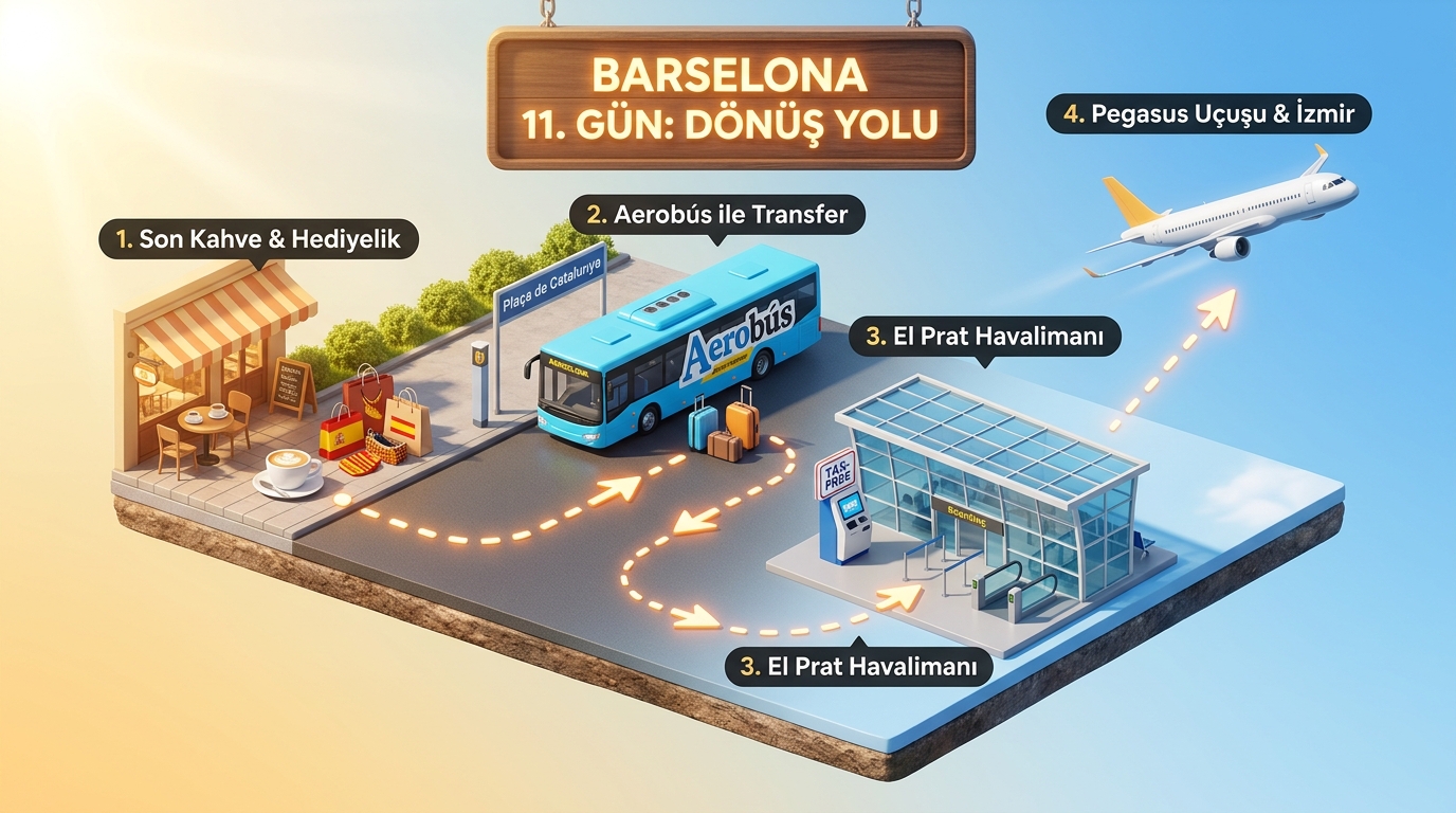 Barselona 11. Gün 3D Rota Haritası