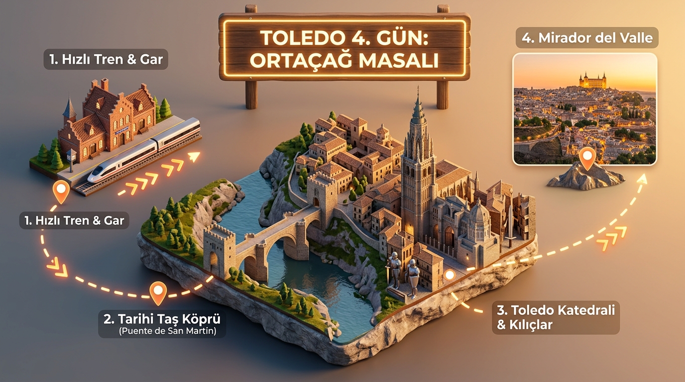 Toledo 4. Gün 3D Rota Haritası
