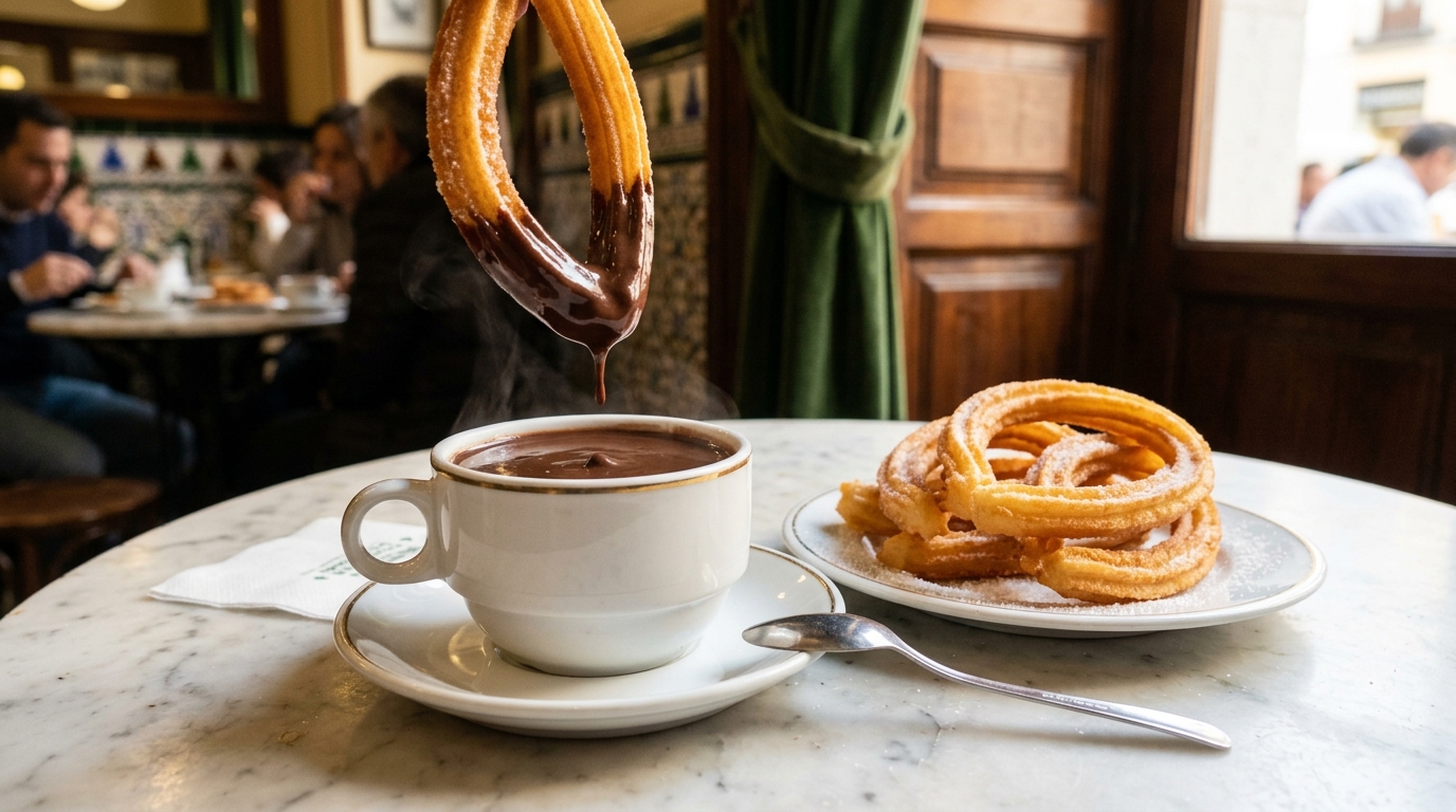 Chocolateria San Gines Churros con Chocolate Madrid