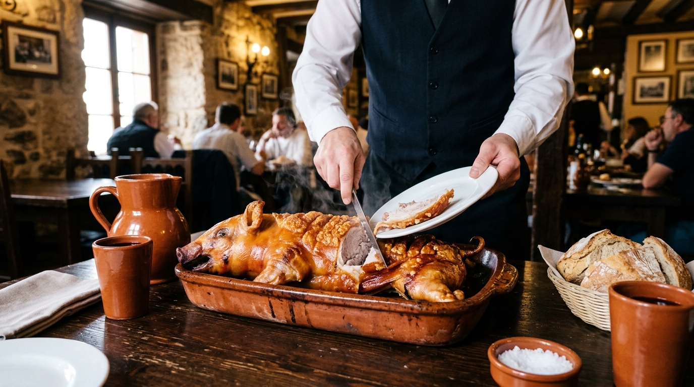 Segovia Cochinillo Asado Firin Kuzu Ziyafeti
